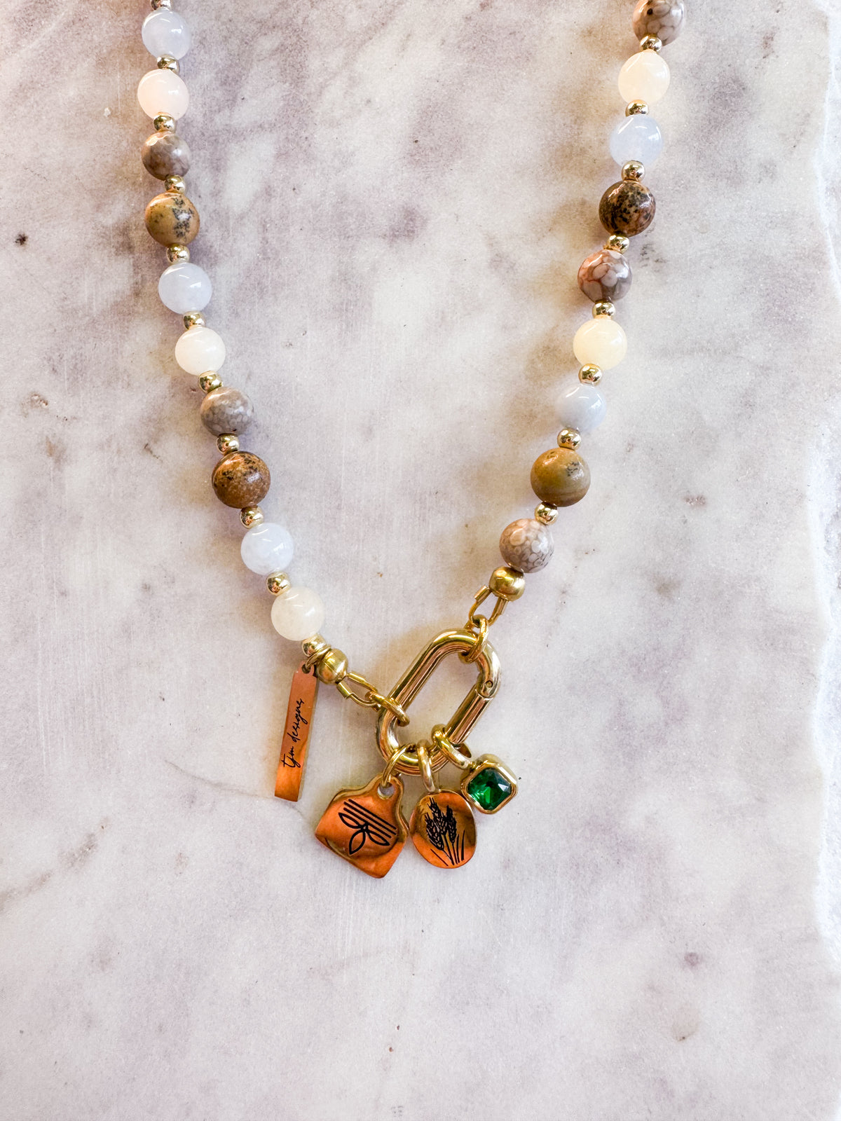 Custom Gemstone Charm Necklace