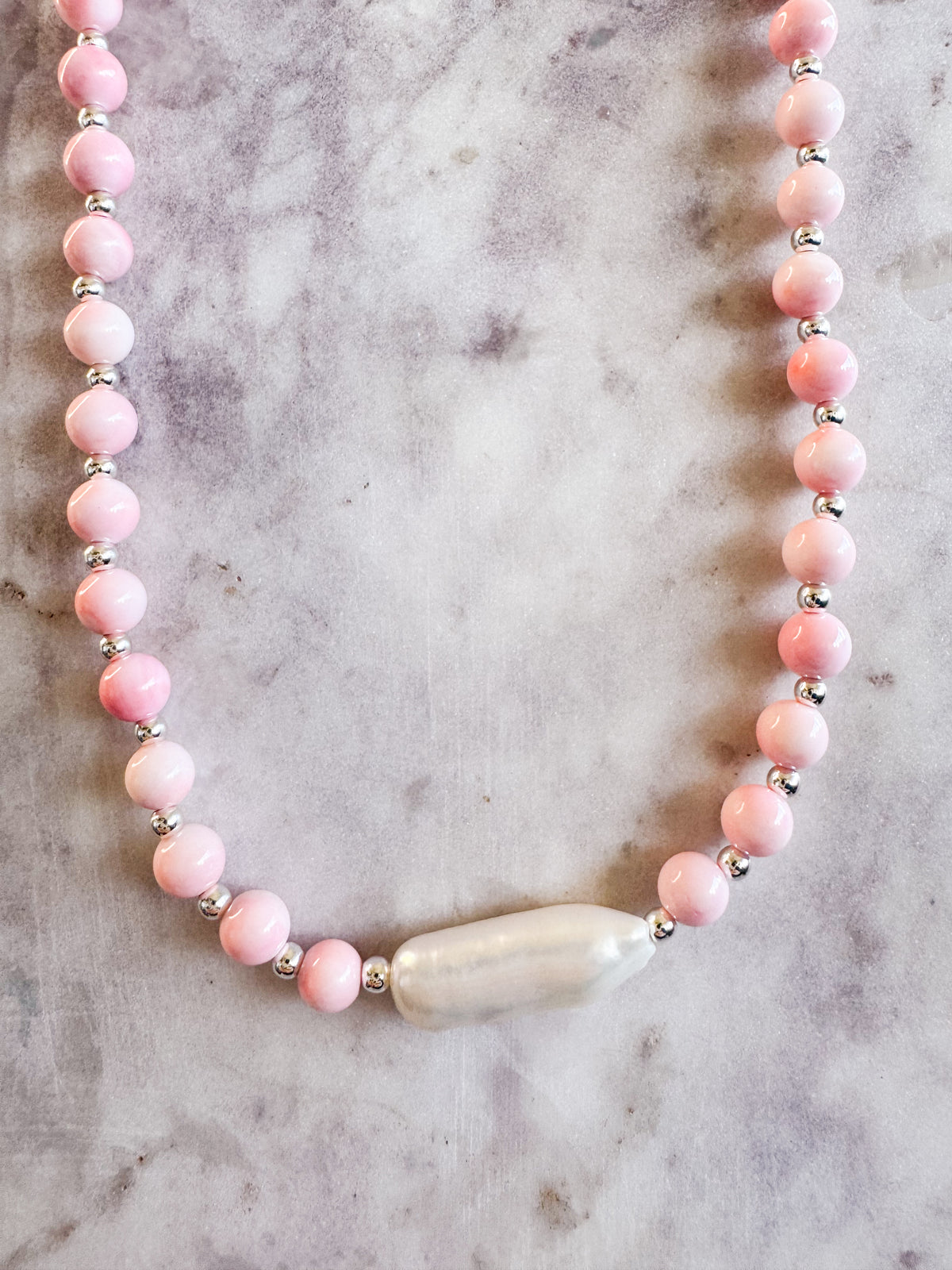 Pink Queen Conch Pearl Necklace