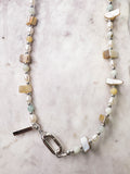 Sunday Pearl Gemstone Charm Necklace