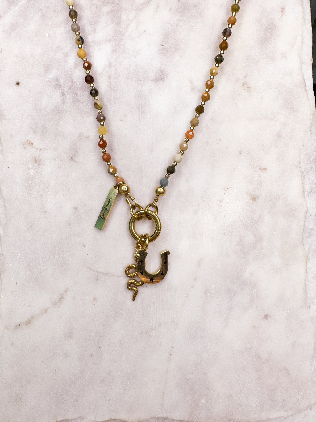 Custom Gemstone Charm Necklace