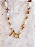 Gemstone Pearl Necklace