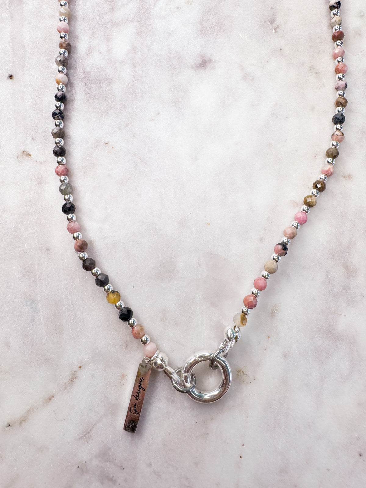 Mini Gemstone Charm Necklace