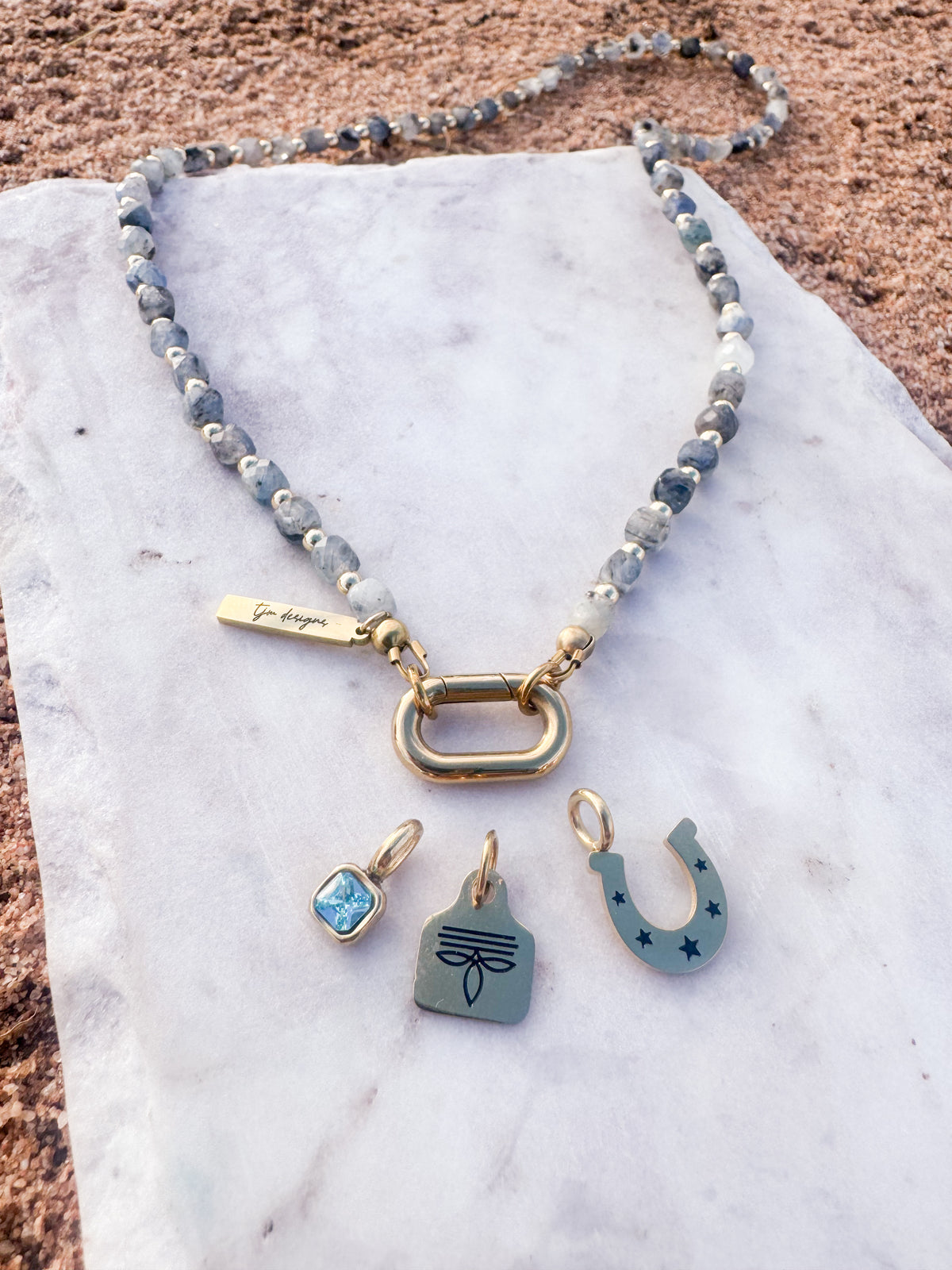 Gemstone Charm Necklace