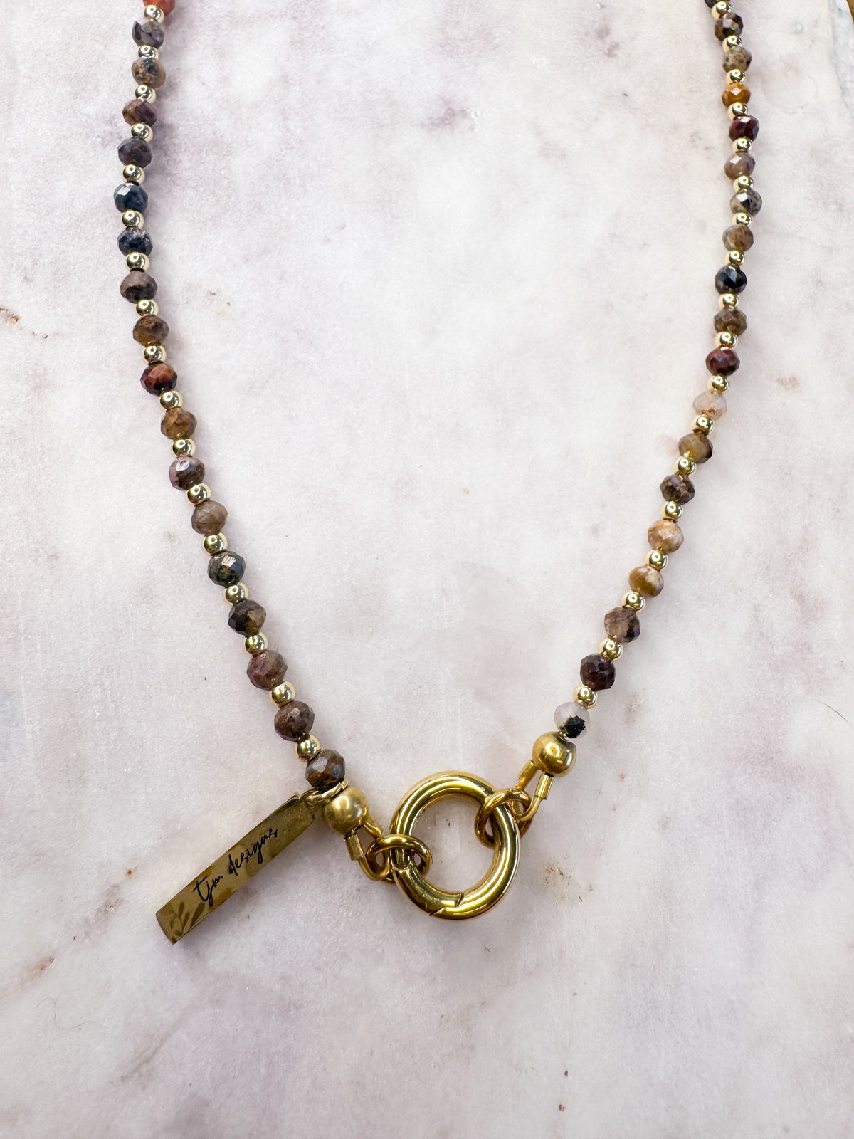 Mini Gemstone Charm Necklace