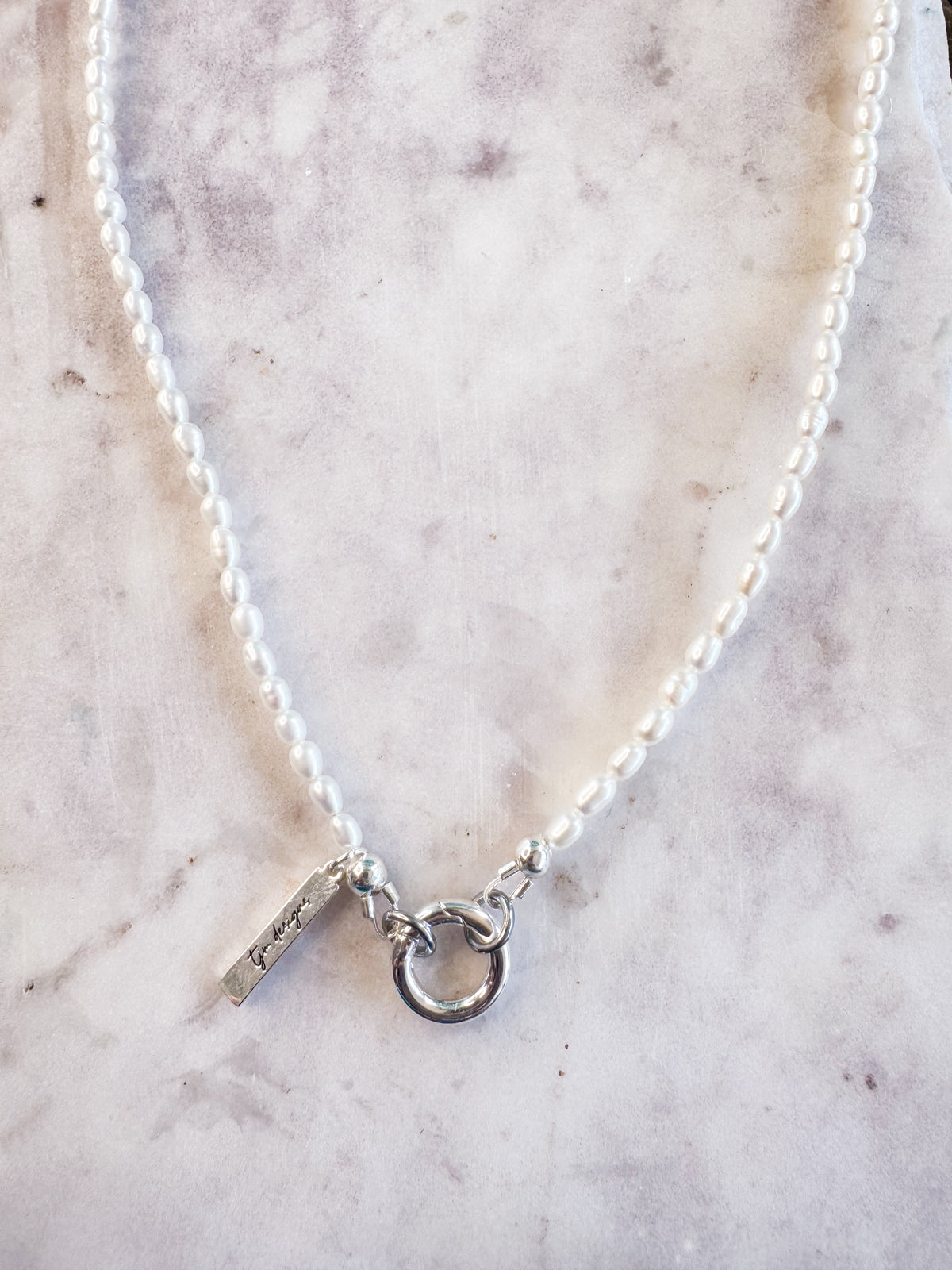 Mini Pearl Charm Necklace