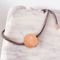 Rose Gold Plated Leather Wheat Bracelet