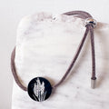 Silver Plated Leather Wheat Bracelet